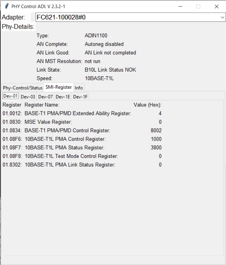 SMI Register Tab