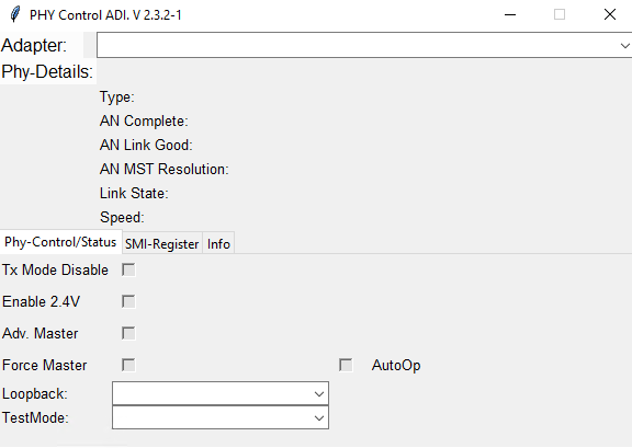 Start PHY Control ADI