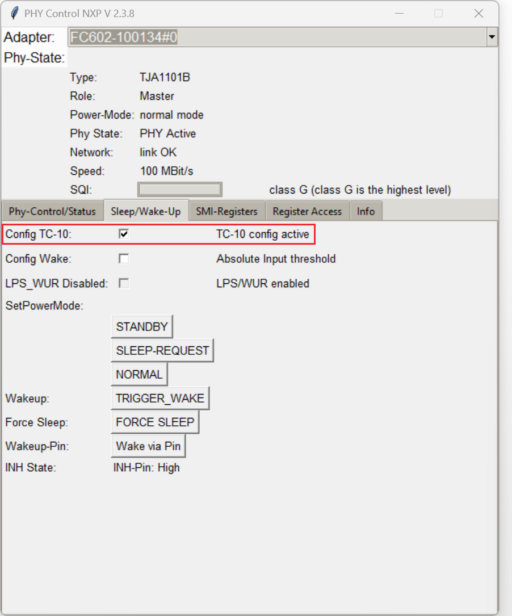 TC10 Sleep and Wake-Up Tab