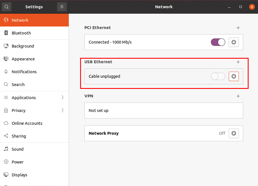 Linux network settings