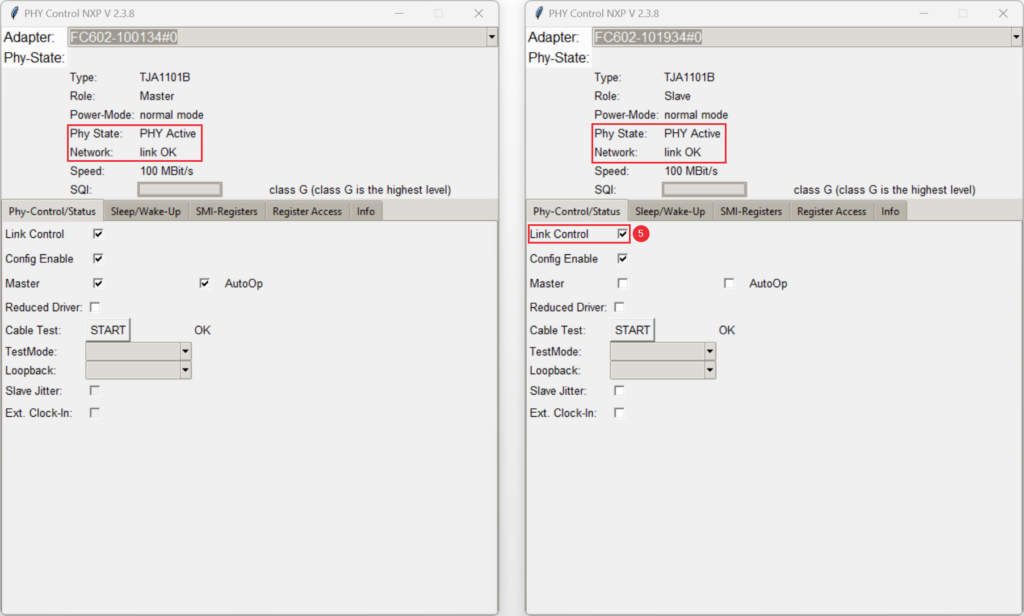 Restore Link Control from slave