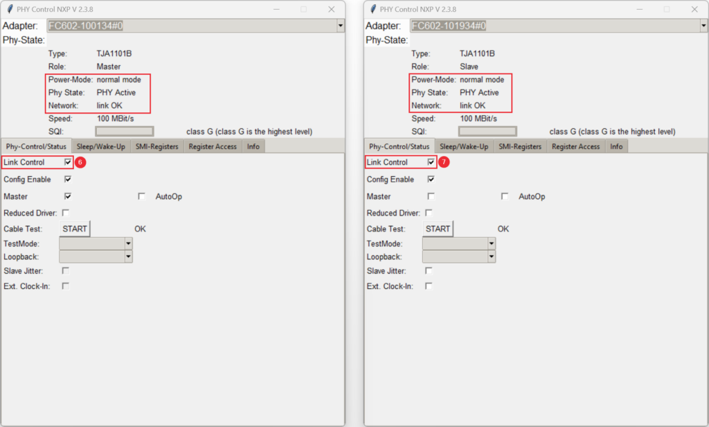 Enable Link Control manually on both devices