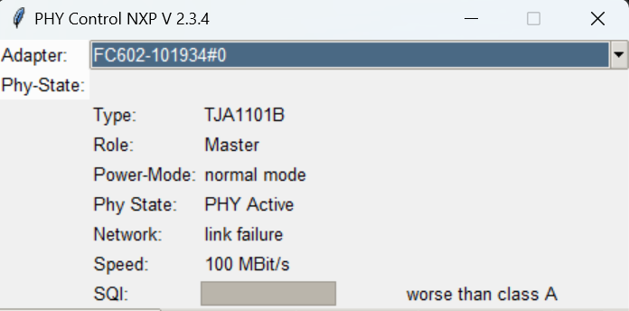Verify PHY-Type in PHY Control NXP
