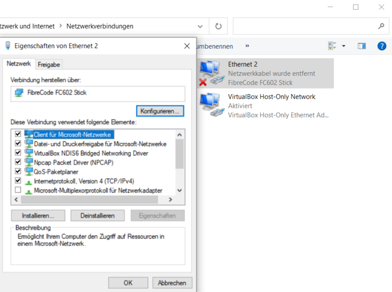 Configure windows network fibrecode docs